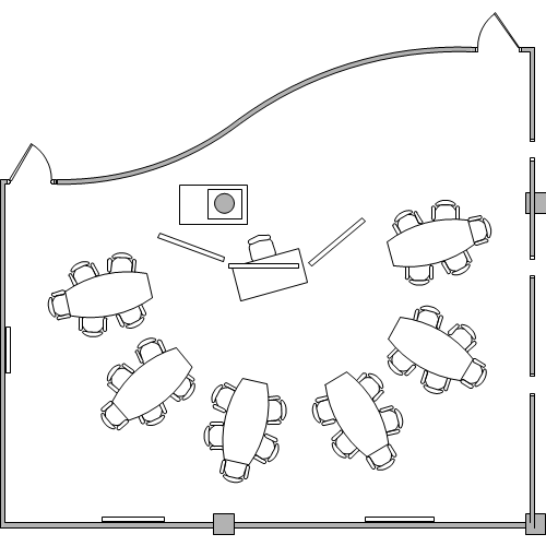 Room 211's floor plan