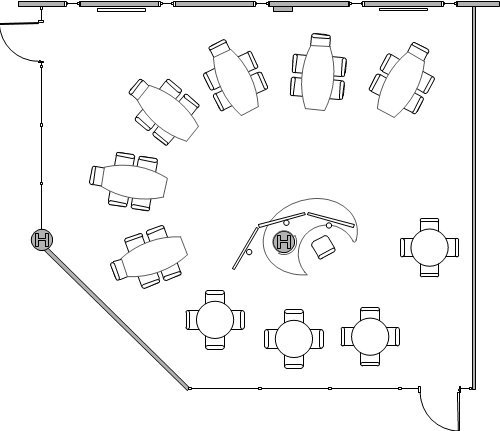 Room 246's floor plan