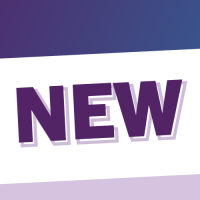 Purple text that says 'NEW'